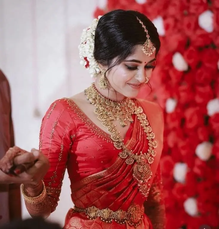 Bridal Makeup with Saree Draping in karaikal